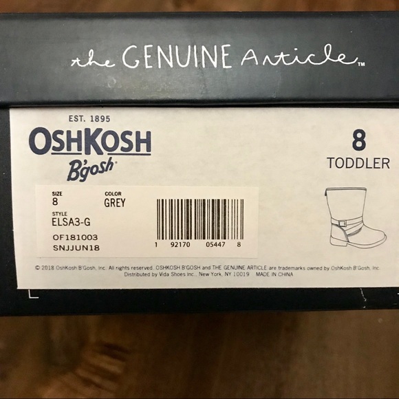 Brand New OshKosh Elsa Girls Boots Size 7 or 8 - Picture 6 of 6